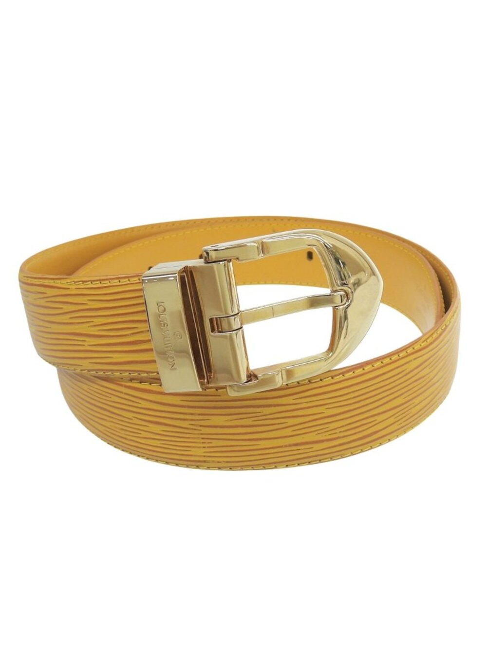 Louis Vuitton Ceinture Epi Leather Belt Yellow Gold 85/34